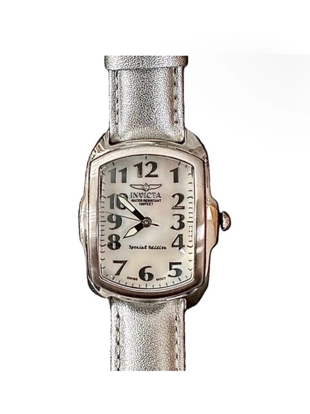 Invicta Baby Lupah Special Edition Leather Band Mother of Pearl Face